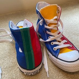 multi colored converse